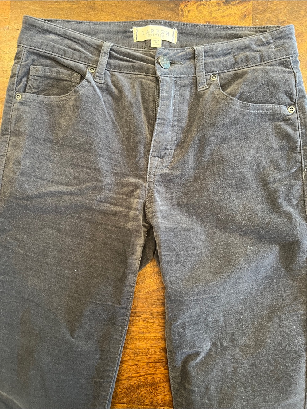 Harper Women's Skinny Pants in Charcoal Gray